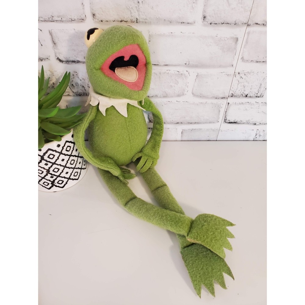 Vintage 1976 Kermit the Frog 19" Plush Stuffed Animal (E)